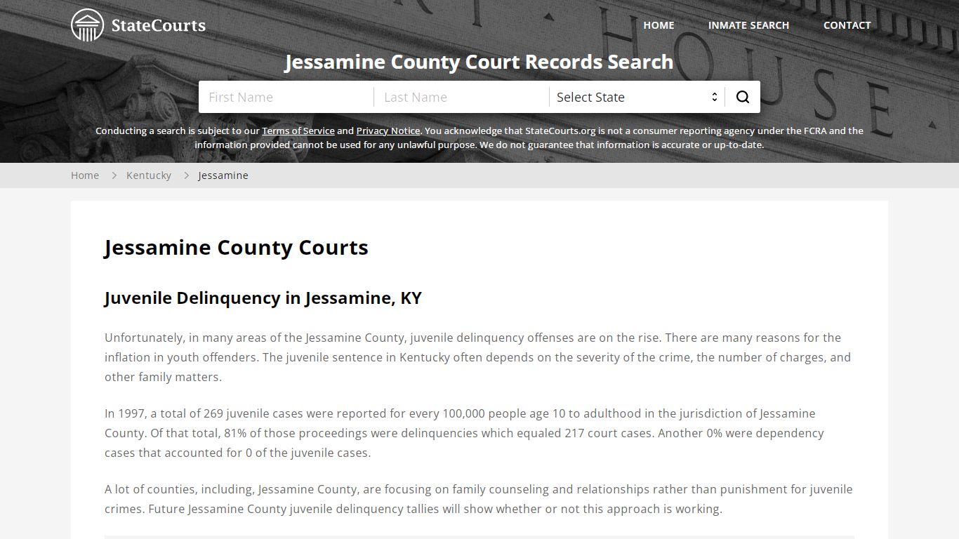 Jessamine County, KY Courts - Records & Cases - StateCourts